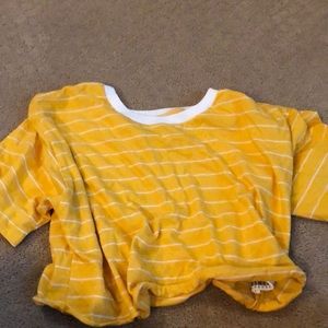 Mustard yellow crop top